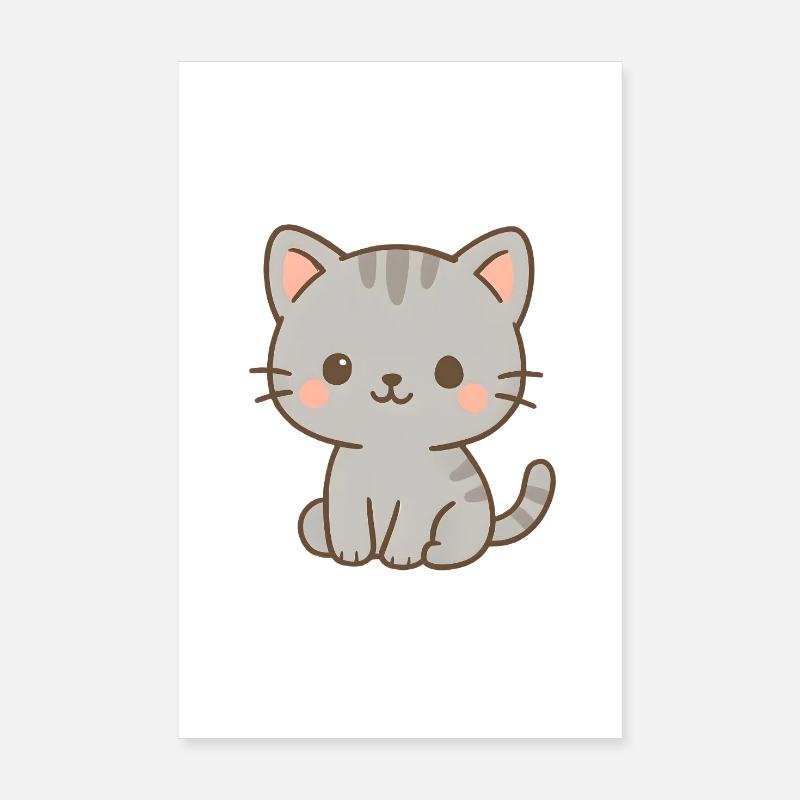 Cute Cat Electrical Pattern Design Poster 8" x 12" (20x30 cm)
