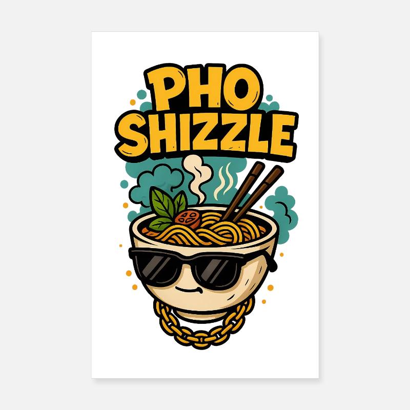 Chillige Pho Schüssel mit Stil Poster 20x30 cm