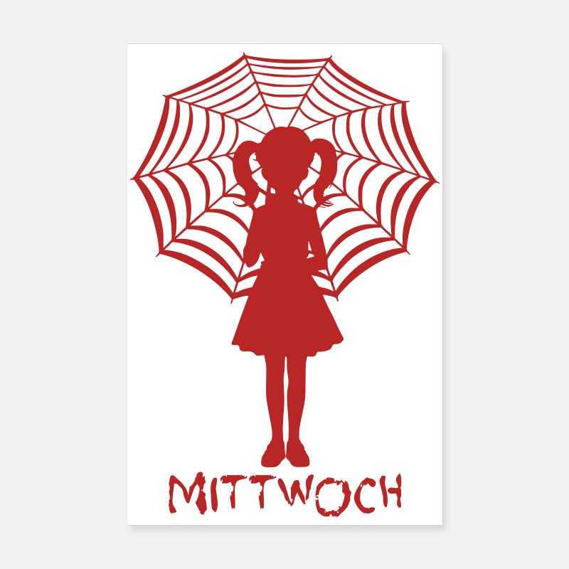 Mädchen mit Spinnennetz-Hintergrund Poster 20x30 cm