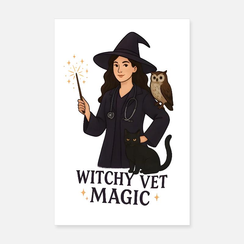 Witch Vet Magic Charm Poster 8" x 12" (20x30 cm)
