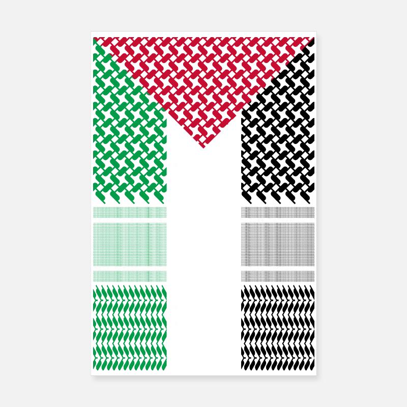 drapeau palestinien Poster 20 x 30 cm