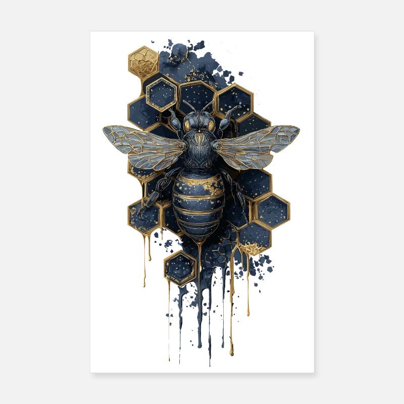 Bee Poster 8" x 12" (20x30 cm)