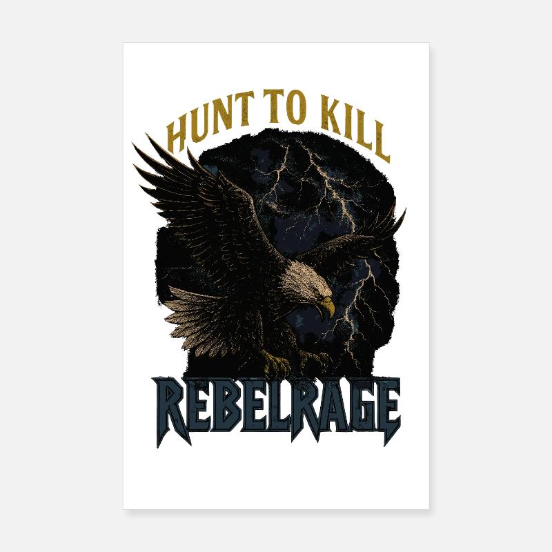 Wild Eagle Rebel Rage Design Poster 20 x 30 cm