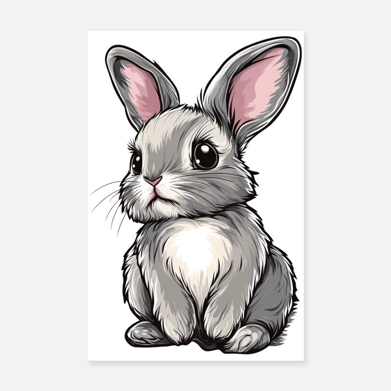 Hare Poster 8" x 12" (20x30 cm)