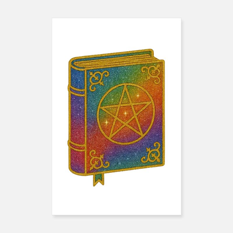 Hexenbuch | Sternenbuch mit Pentagramm Poster 20x30 cm