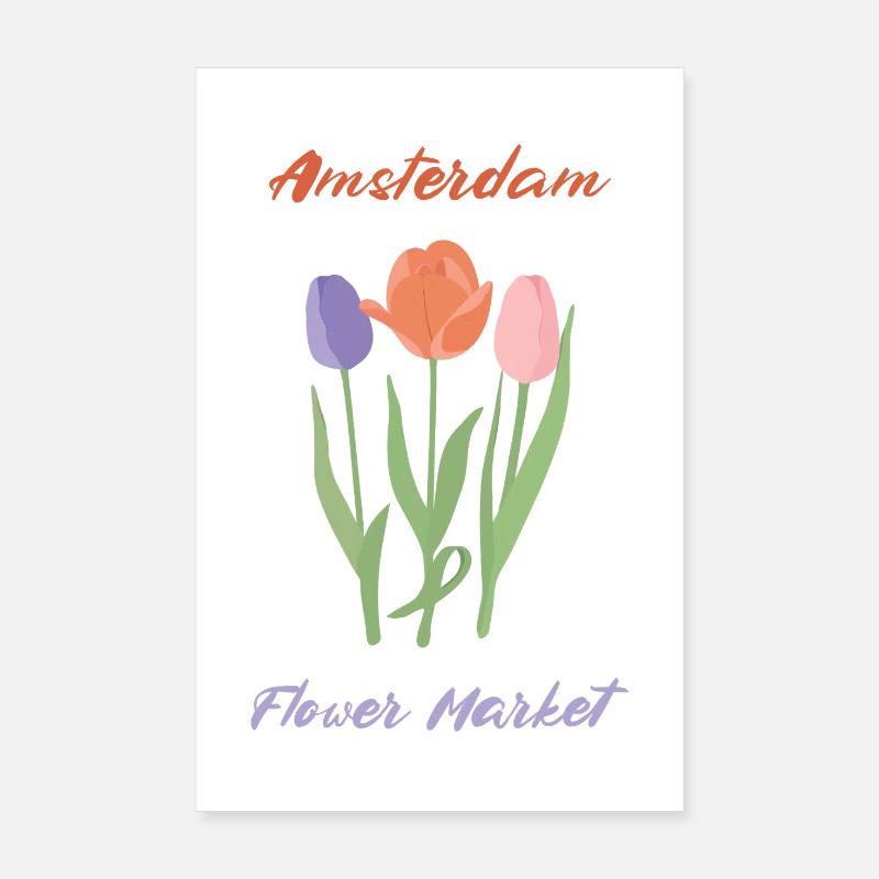Tulipes d’Amsterdam Poster 20 x 30 cm