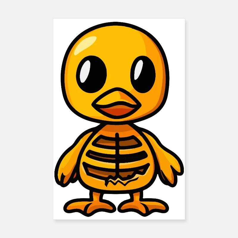Duck Halloween Zombie Poster 8" x 12" (20x30 cm)