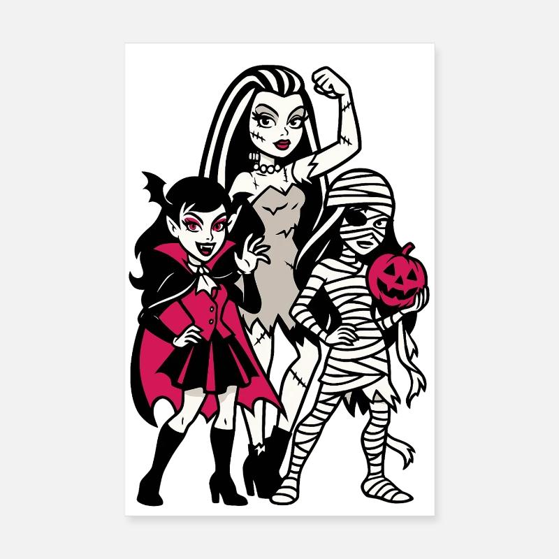 Vampiric Halloween Squad Poster 8" x 12" (20x30 cm)
