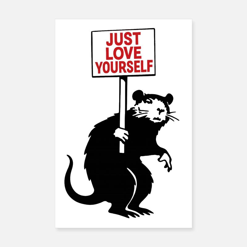 Aimez-vous simplement Signe d’amour de soi Poster 20 x 30 cm