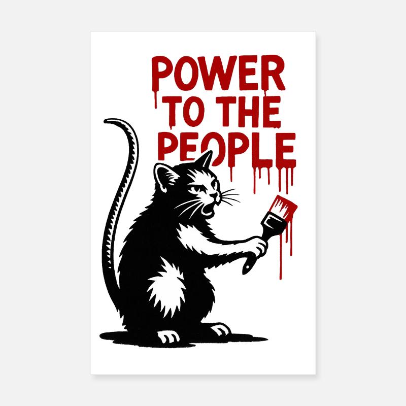 Message rouge GraffitiCat Poster 20 x 30 cm