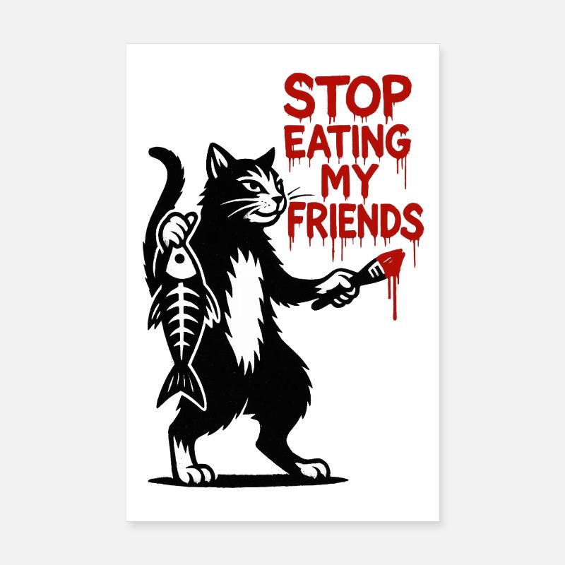 Arrête de manger mes amis Poster 20 x 30 cm