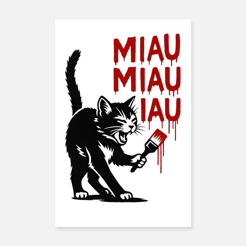 DripMeow Art Chat Poster 20 x 30 cm