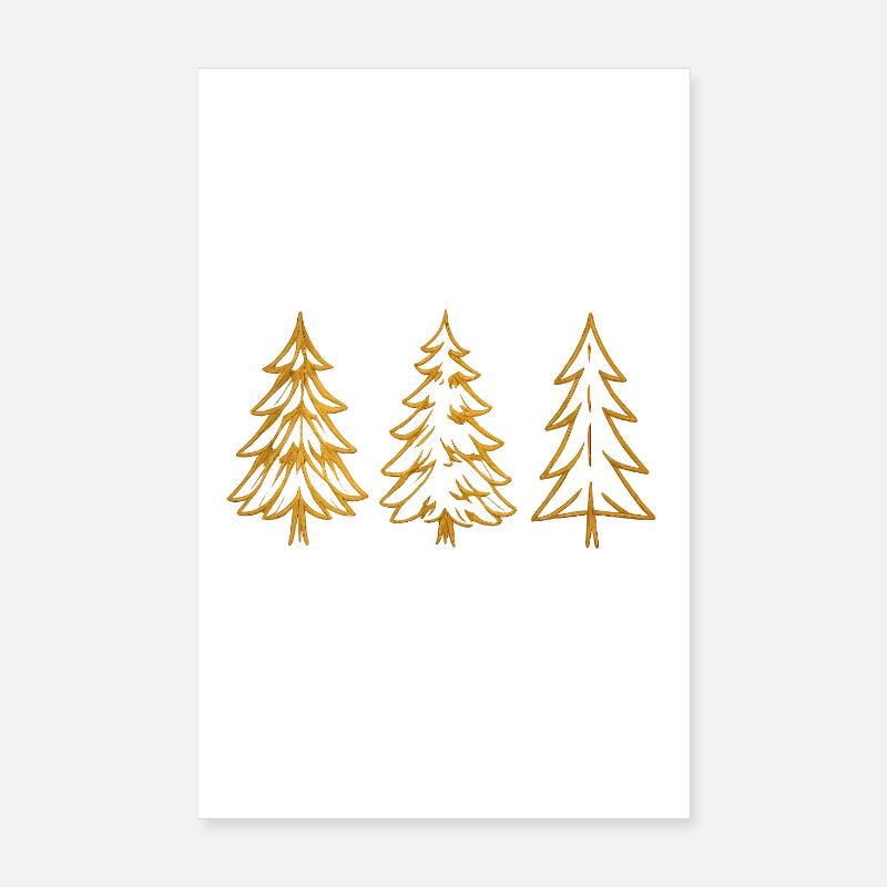 Christmas Tree Christmas Tree Christmas Poster 8" x 12" (20x30 cm)