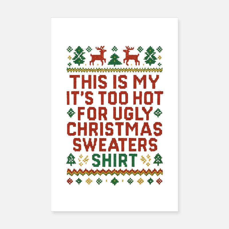 Chemise pull de Noël moche Poster 20 x 30 cm