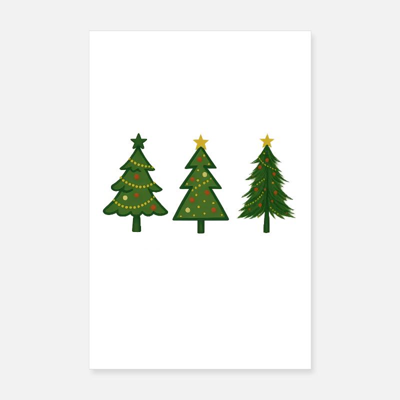 Christmas Tree Christmas Tree Christmas Tree Poster 8" x 12" (20x30 cm)