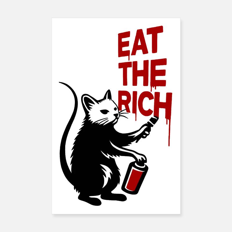 Protest chat graffiti imprimer Poster 20 x 30 cm