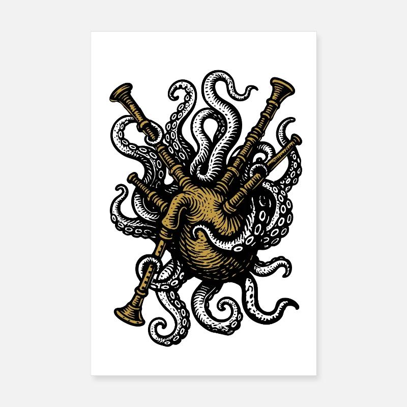 Sacktopus - Poster 8" x 12" (20x30 cm) - white