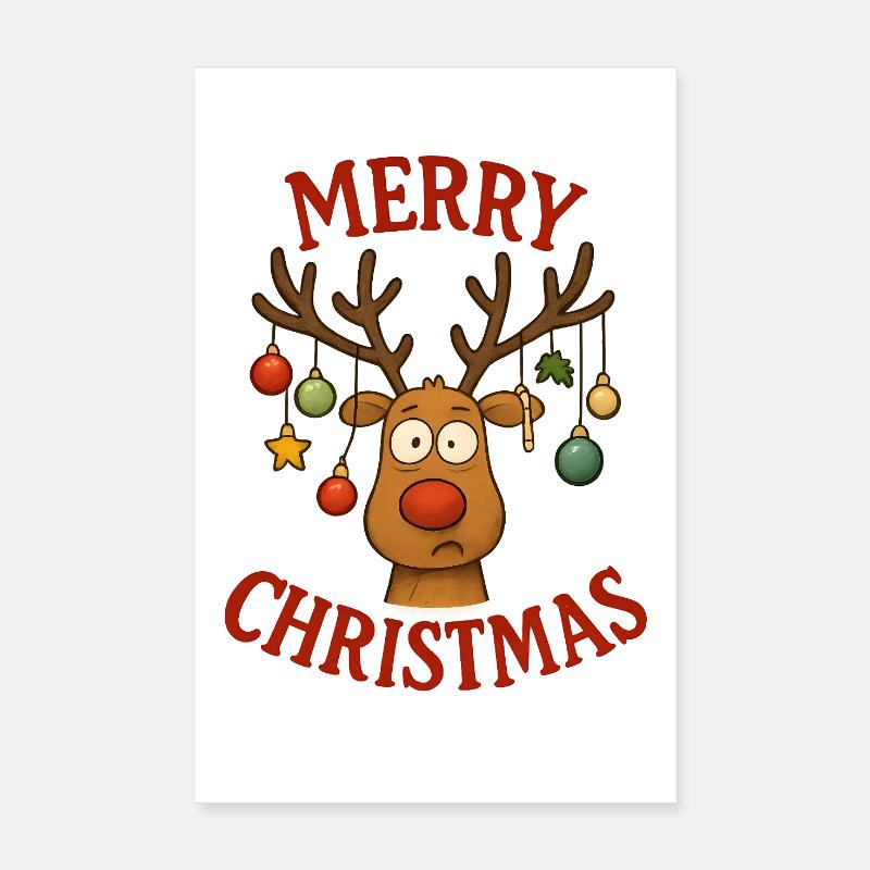 Joyeux Noël Rudolph Poster 20 x 30 cm