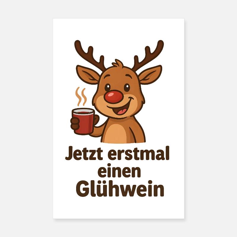 Cervo Rudolph Buon Natale dolce Poster 20x30 cm