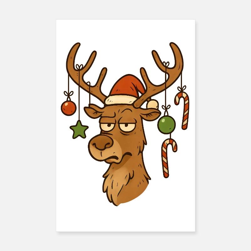 Weihnachten Rudolf Joyeux Noël Poster 20 x 30 cm
