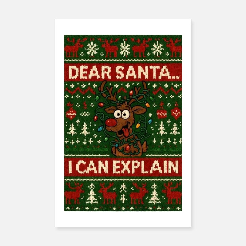 Ugly Christmas Dear Santa Poster 20x30 cm