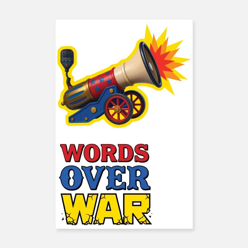 WORDS OVER WAR #3 - let's talk Poster 20 x 30 cm