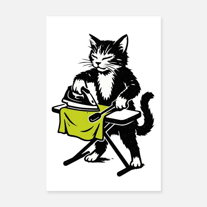 Chat à repasser : Chat farceur de la maison Poster 20 x 30 cm