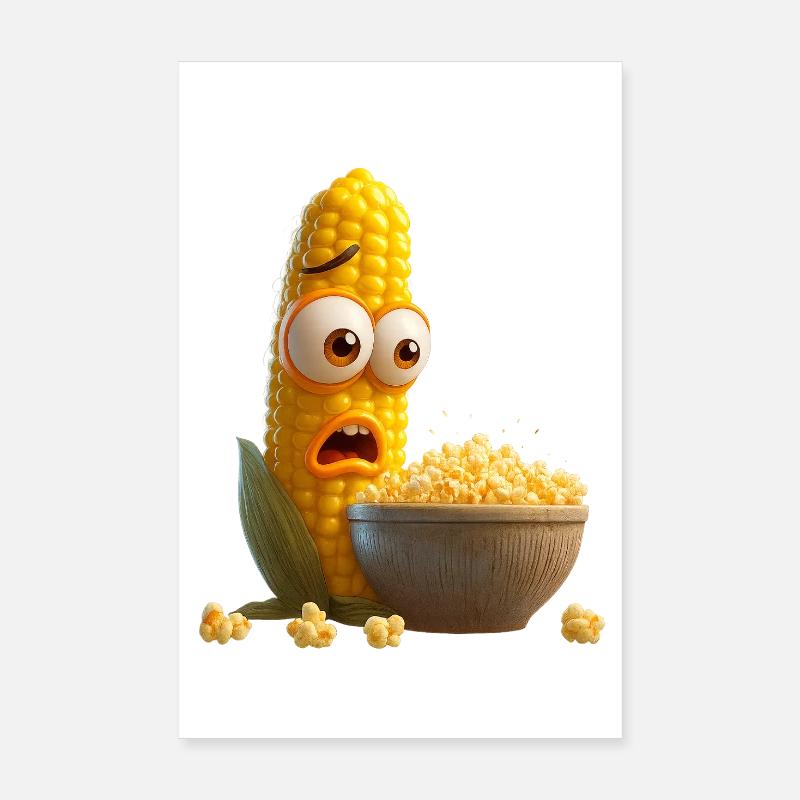 Corn on the cob upset Poster 8" x 12" (20x30 cm)