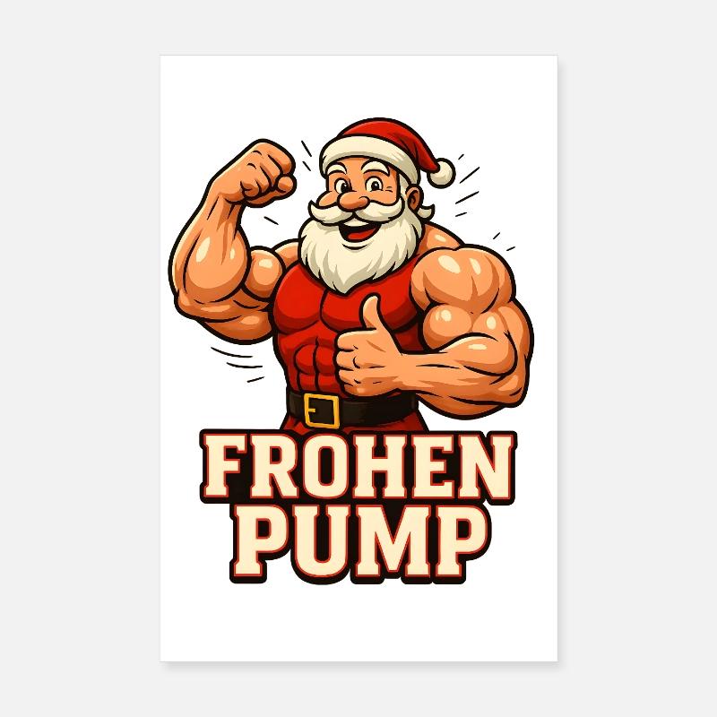 Joyeux Noël Père Noël Pump Poster 20 x 30 cm