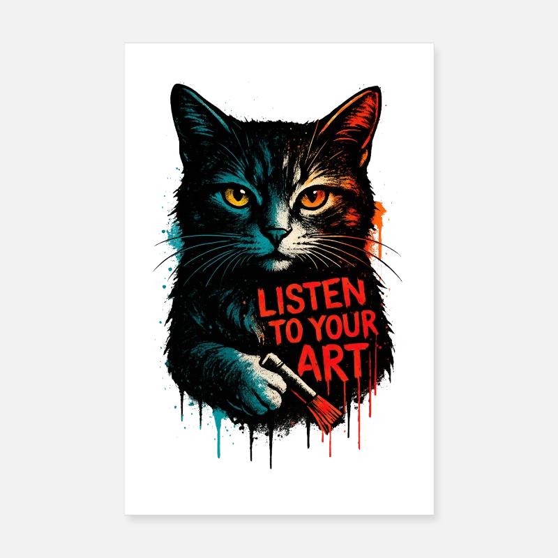 Écoute ton chat d’art Poster 20 x 30 cm