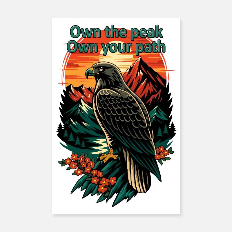 Own the Peak Eagle Path Poster 8" x 12" (20x30 cm)