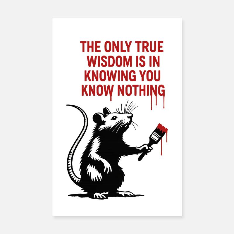 Rat knows that she doesn't know anything Poster 8" x 12" (20x30 cm)