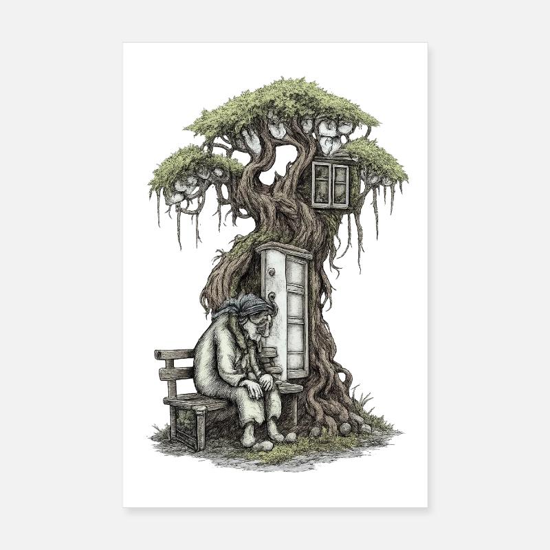 Wurzelhaus der Einsamkeit Poster 20x30 cm