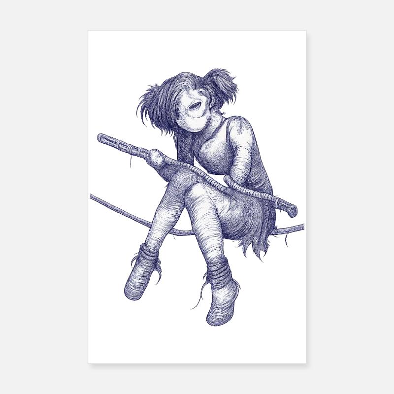 Seilakrobatin im Dreadpunk Poster 20x30 cm