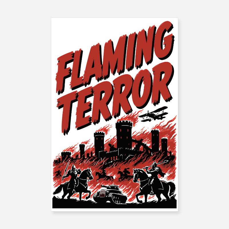 Flammender Terror: Stadtbrand Poster 20x30 cm