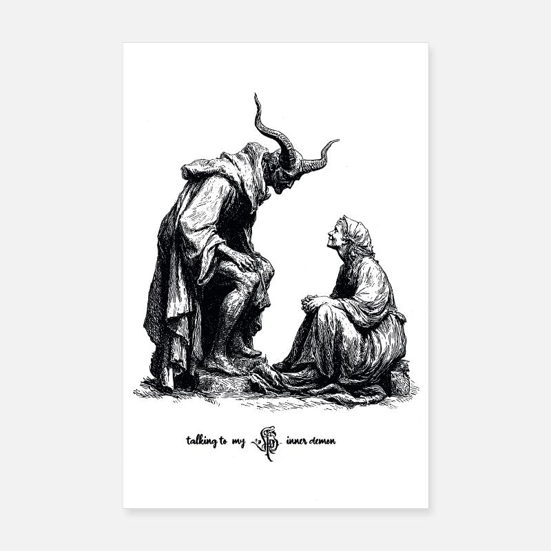 Silhouette Démoniaque Poster 20 x 30 cm