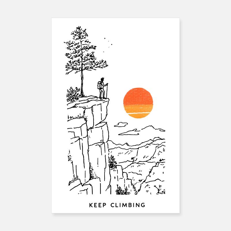 Sunset Sun Circle Poster 8" x 12" (20x30 cm)