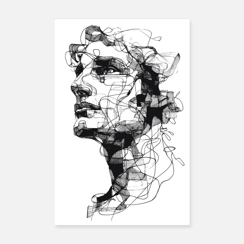 Schattengeflecht Silhouette Poster 20x30 cm