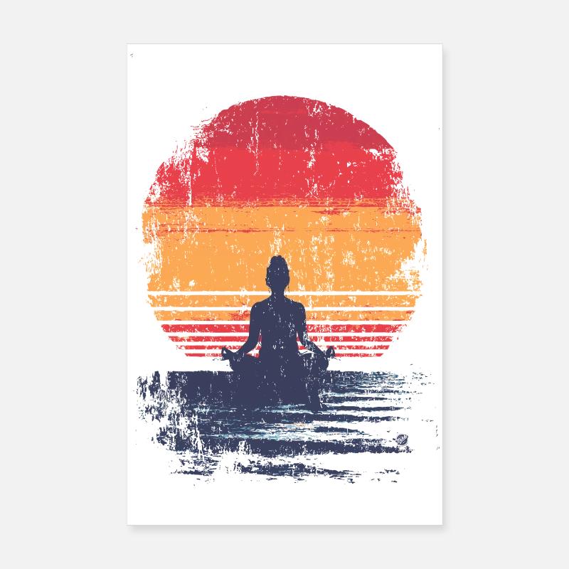 Sunset Meditation Poster 8" x 12" (20x30 cm)