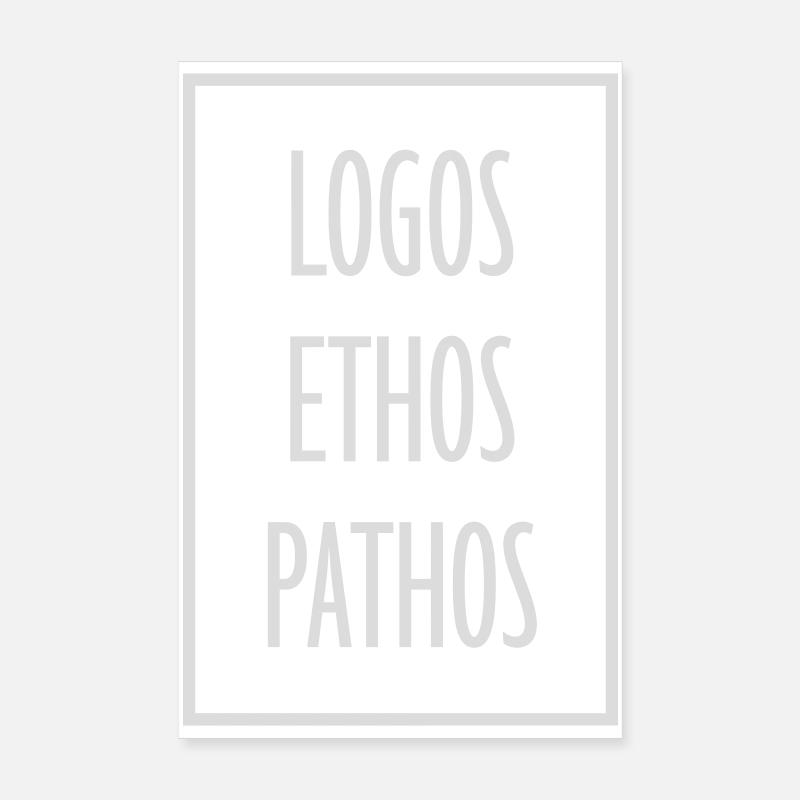 Logos Ethos Pathos Rhetoric Philosophy Student Poster 8" x 12" (20x30 cm)