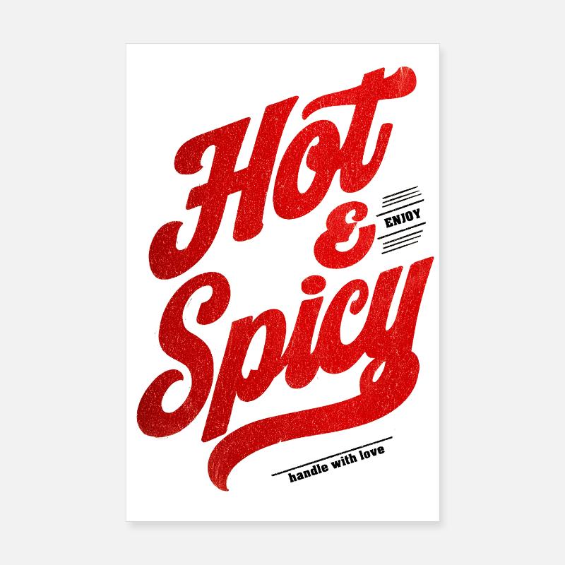 Chaud et épicé Poster 20 x 30 cm
