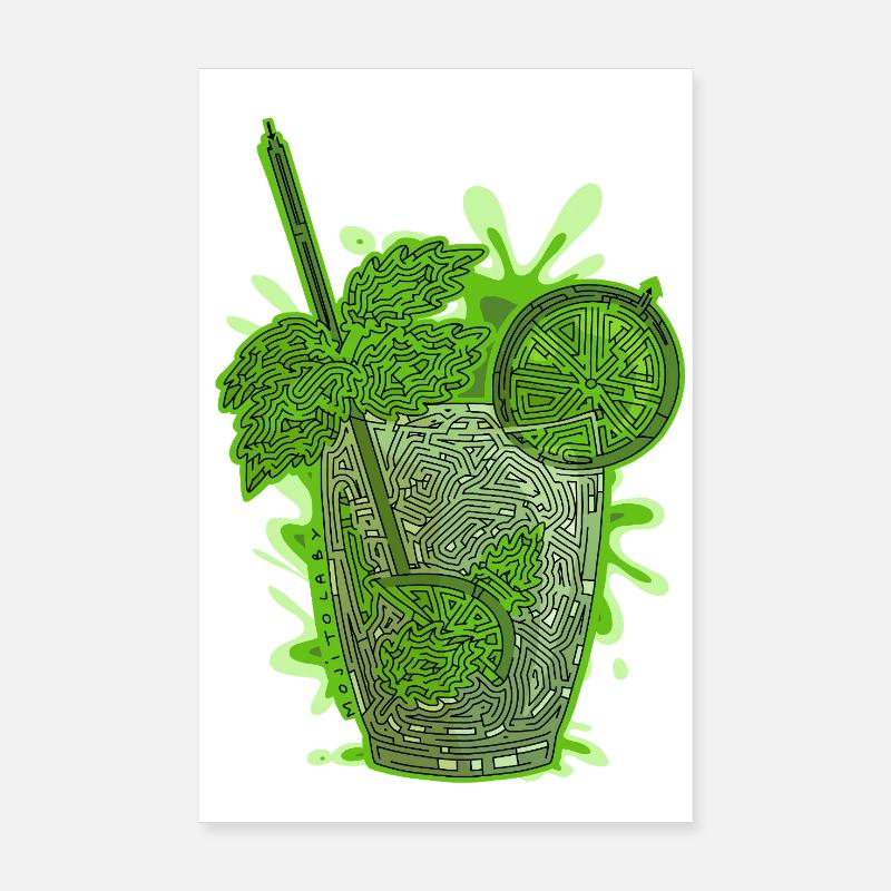 Mojito labyrinthique Poster 20 x 30 cm