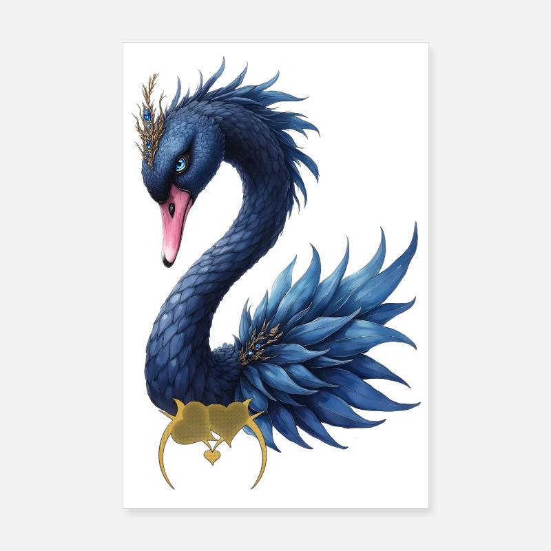 Fantasy du Paon Bleu Poster 20 x 30 cm