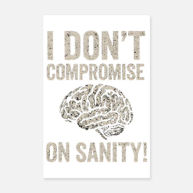 Aucun compromis sur la santé mentale Poster 20 x 30 cm