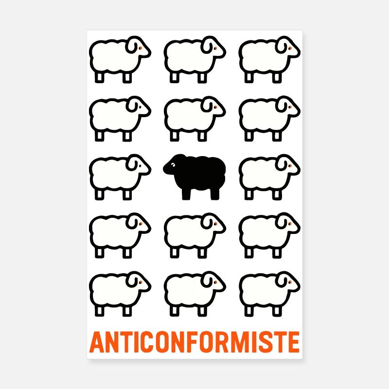 Nonconformist - Black Sheep - Anarchist Punk Poster 8" x 12" (20x30 cm)