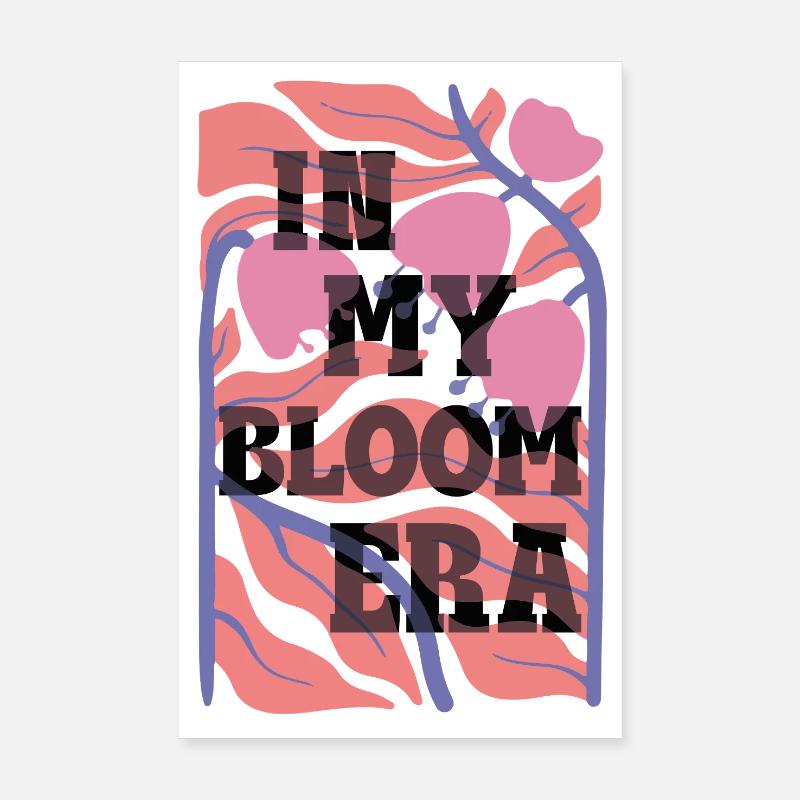 Bloom Nebula Florale Textkunst Poster 20x30 cm