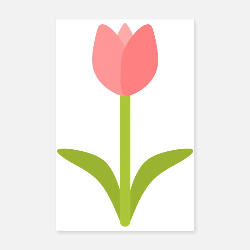 Silhouette de tulipe en fleurs Poster 20 x 30 cm
