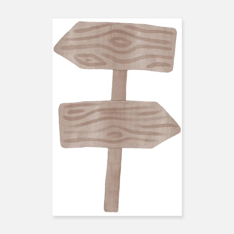 Graphique de grain de bois pour panneaux forestiers Poster 20 x 30 cm