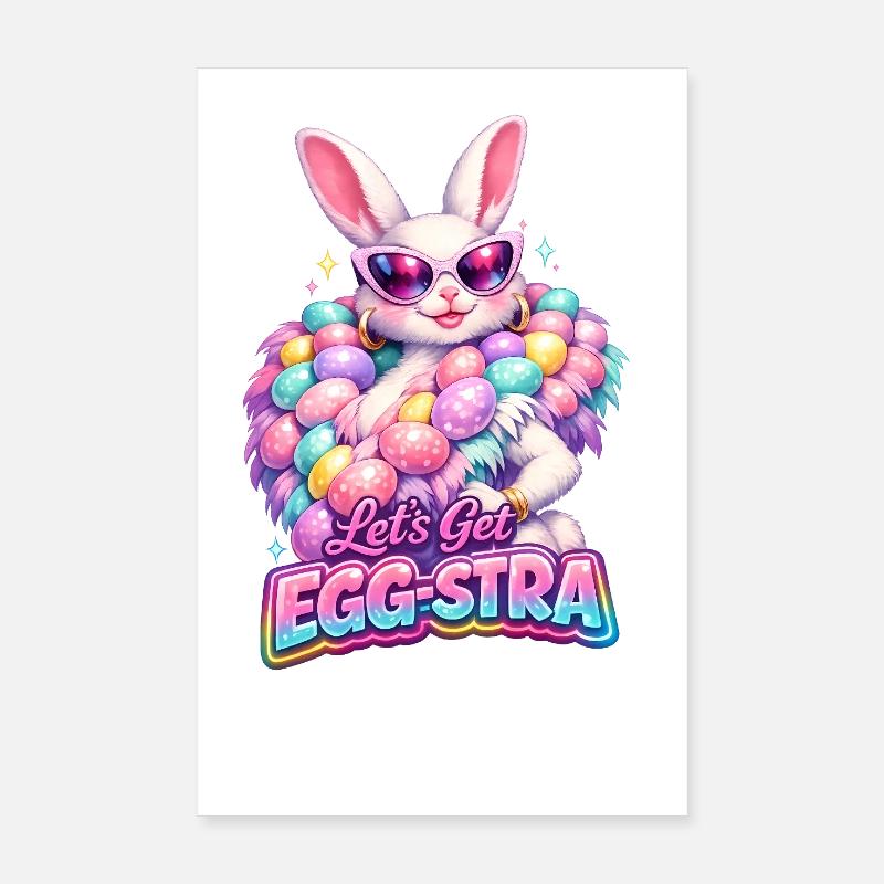 Pâques Prenons Egg-Stra Poster 20 x 30 cm