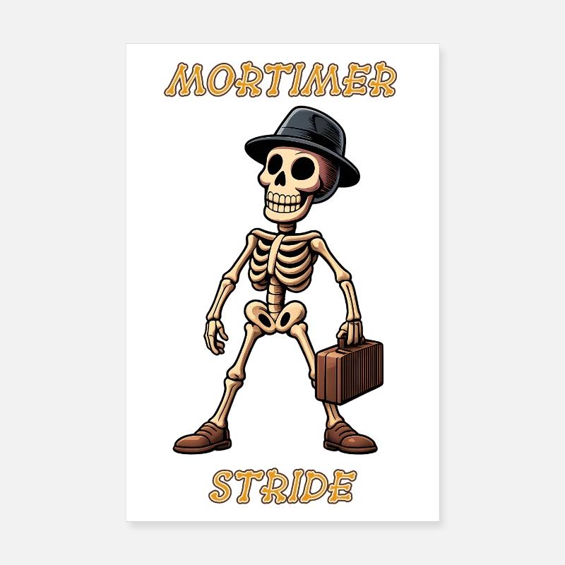 Mortimer Stride Squelette Étoile de l’animation Internet Poster 20 x 30 cm